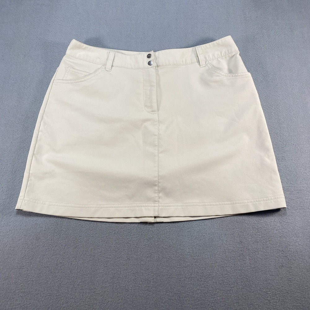 Slazenger‎ Women's Size 8 Golf Skort Beige Flat Front Pockets Outdoor Athletic